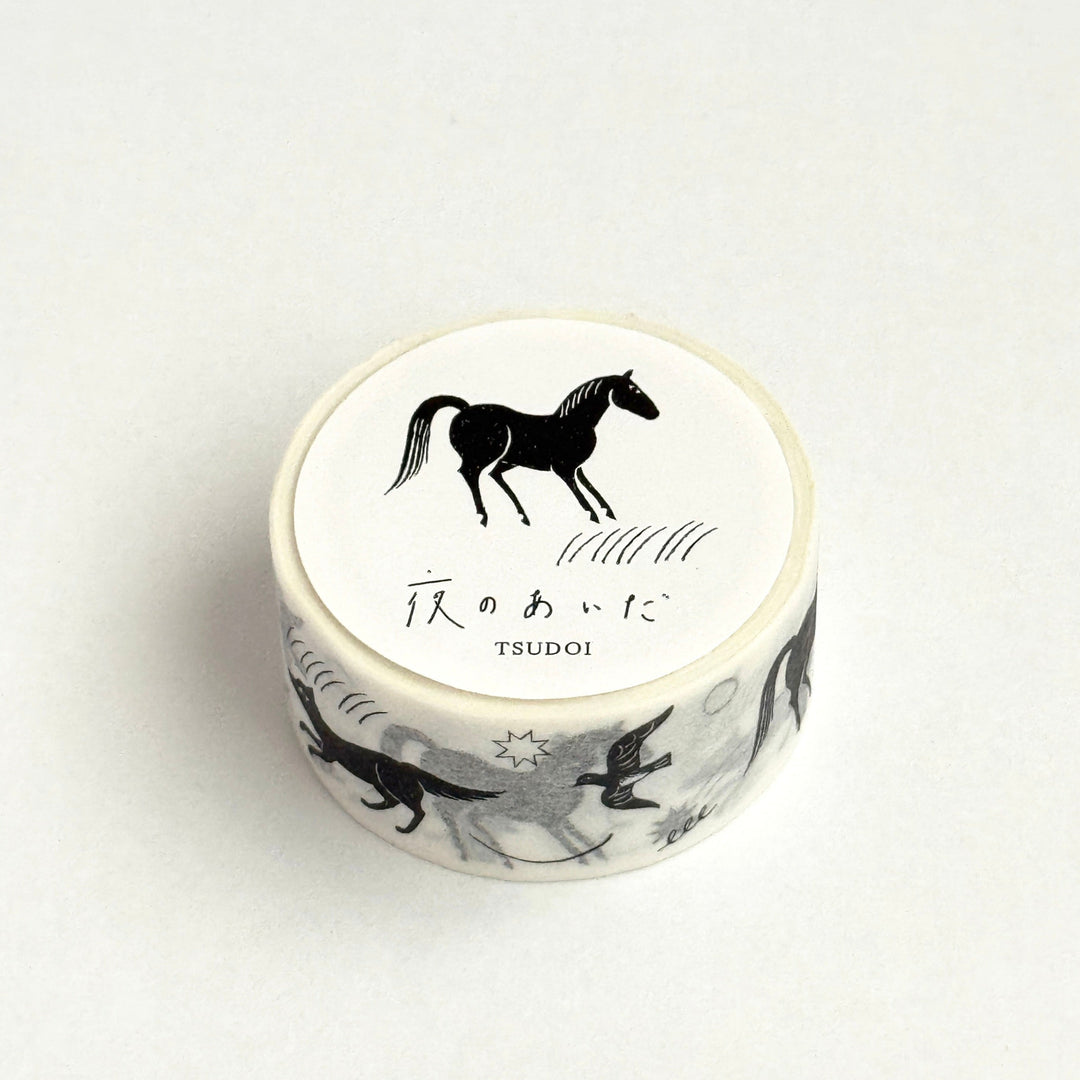 nishi shuku x mizushima / Washi Tape -During the night Gathering Monochrome MT-YR-T-M