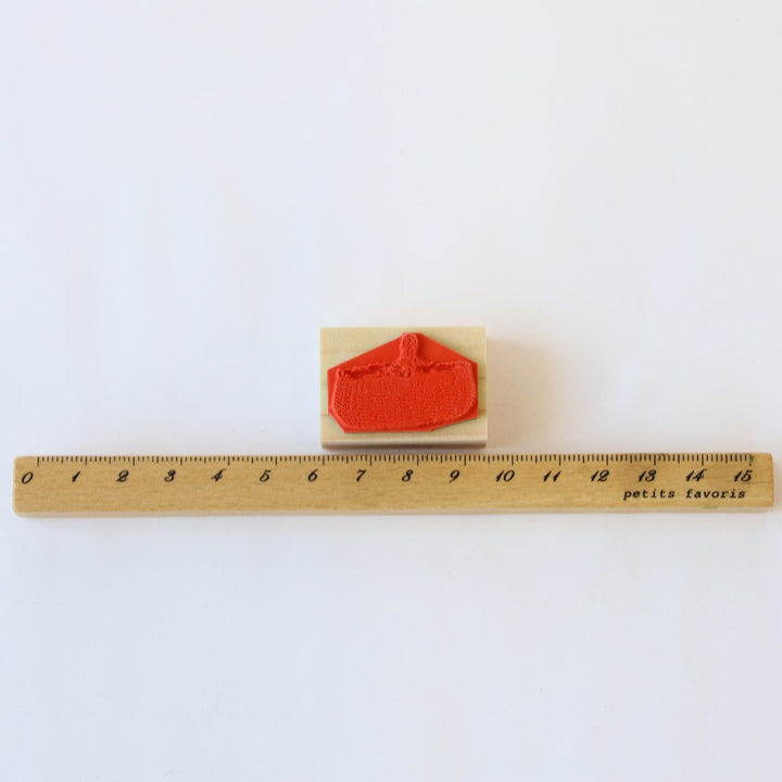 always smile.../ Rubber Stamp -Rattan basket