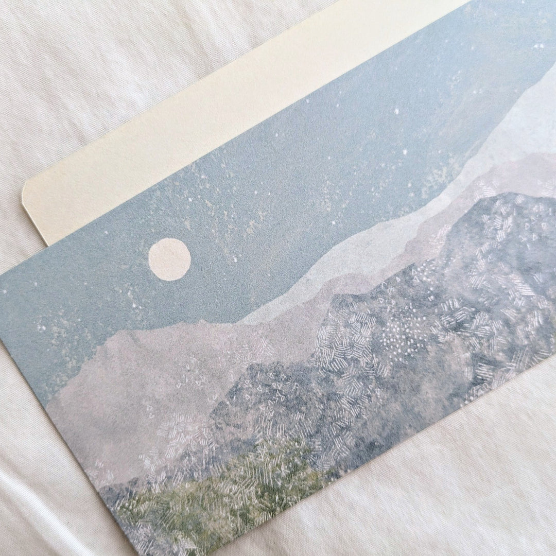 Yuko Omori / Note card -white moon