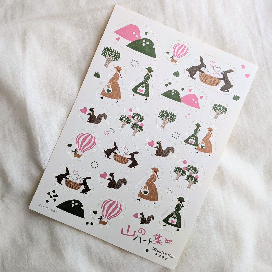 Necktie / Sticker Sheet -Collecting Mountain Hearts