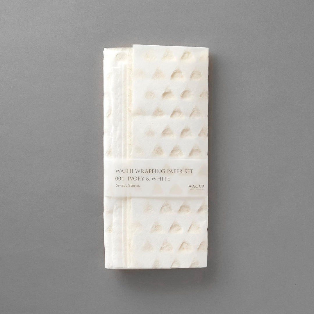 WACCA WRAPPING PAPER SET 004 IVORY&WHITE