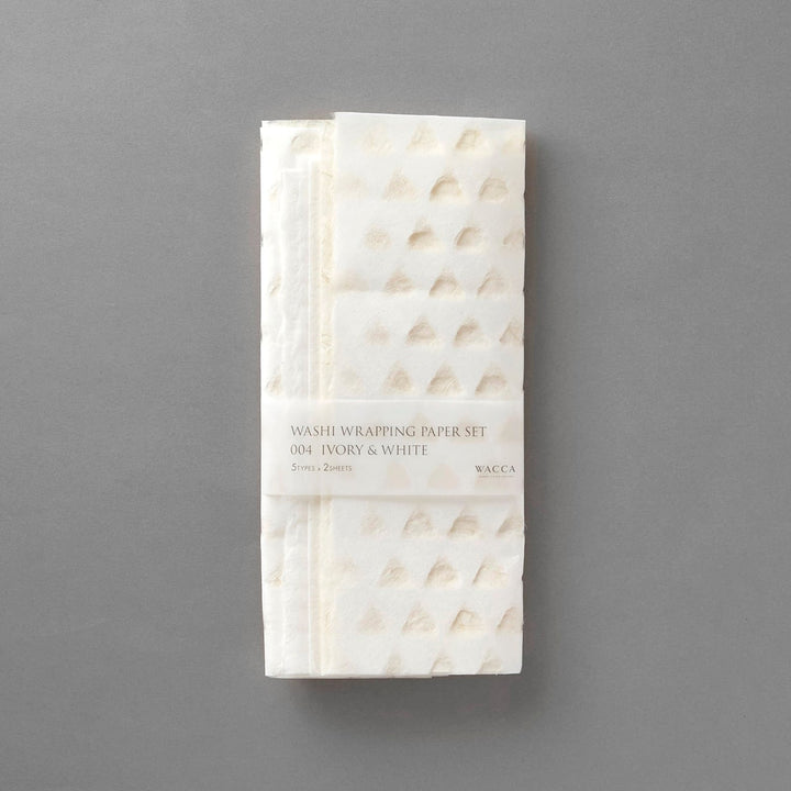 WACCA WRAPPING PAPER SET 004 IVORY&WHITE