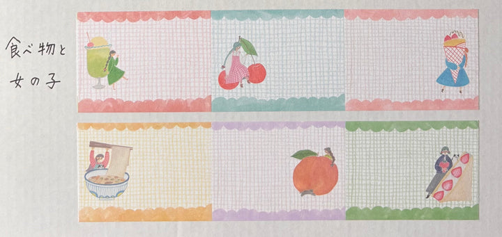 Cotori Cotori / Rolled Sticky Note -Food and Girl