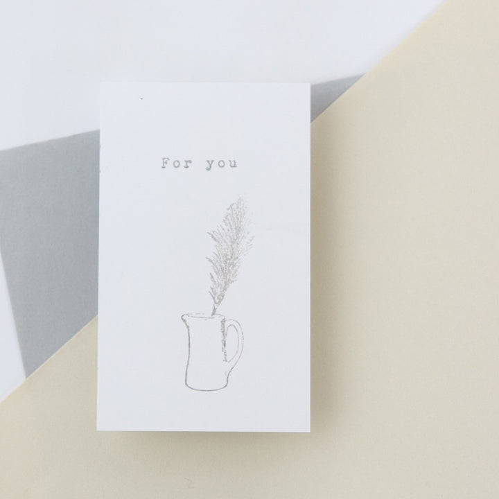 always smile.../ Rubber Stamp -milk vase