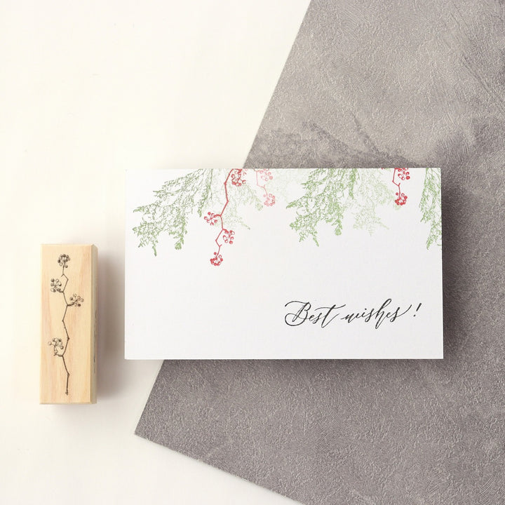 always smiles... / Rubber Stamp -Smilax