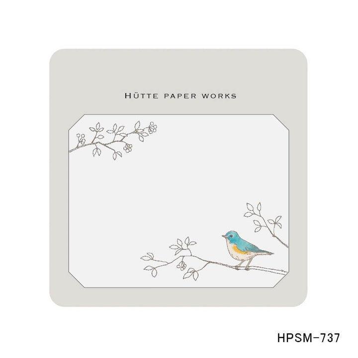 Hutte Paper Works / Tracing Paper Sticky Note -Red-flanked Bluetail HPSM-737