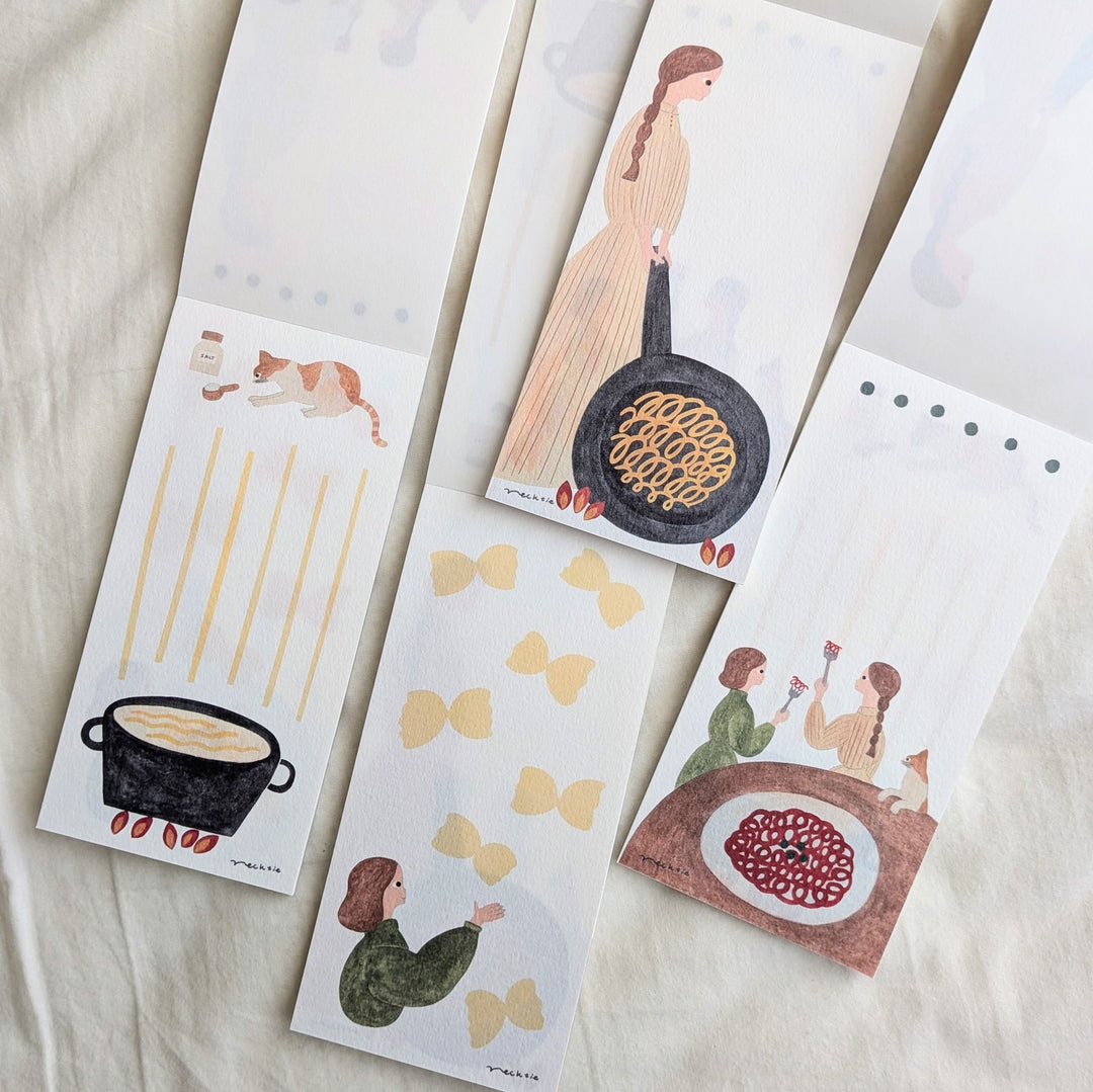 Necktie x cozyca products / Letter Writing Pad -PASTA