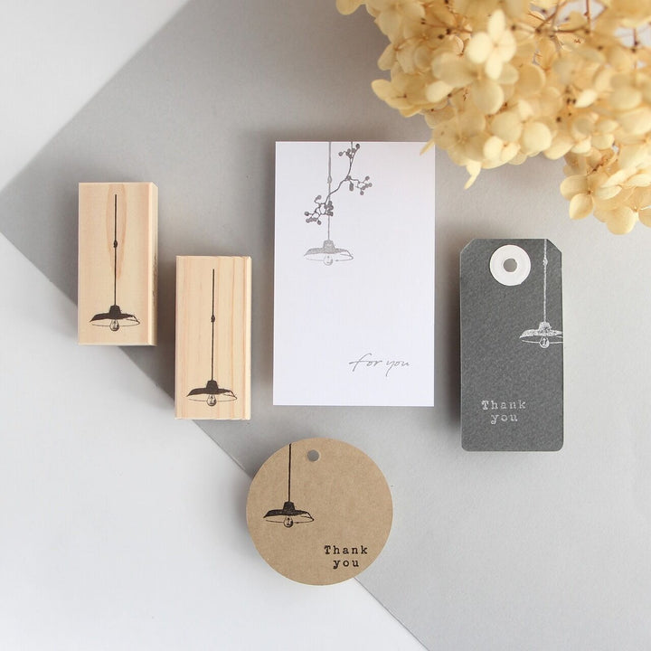 always smiles... / Rubber Stamp -Scandinavian style pendant light