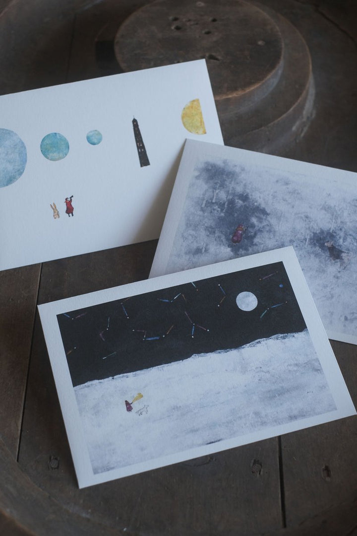 Jun Sasaki / Letter Writing Set -Forest, Moon, and Stars