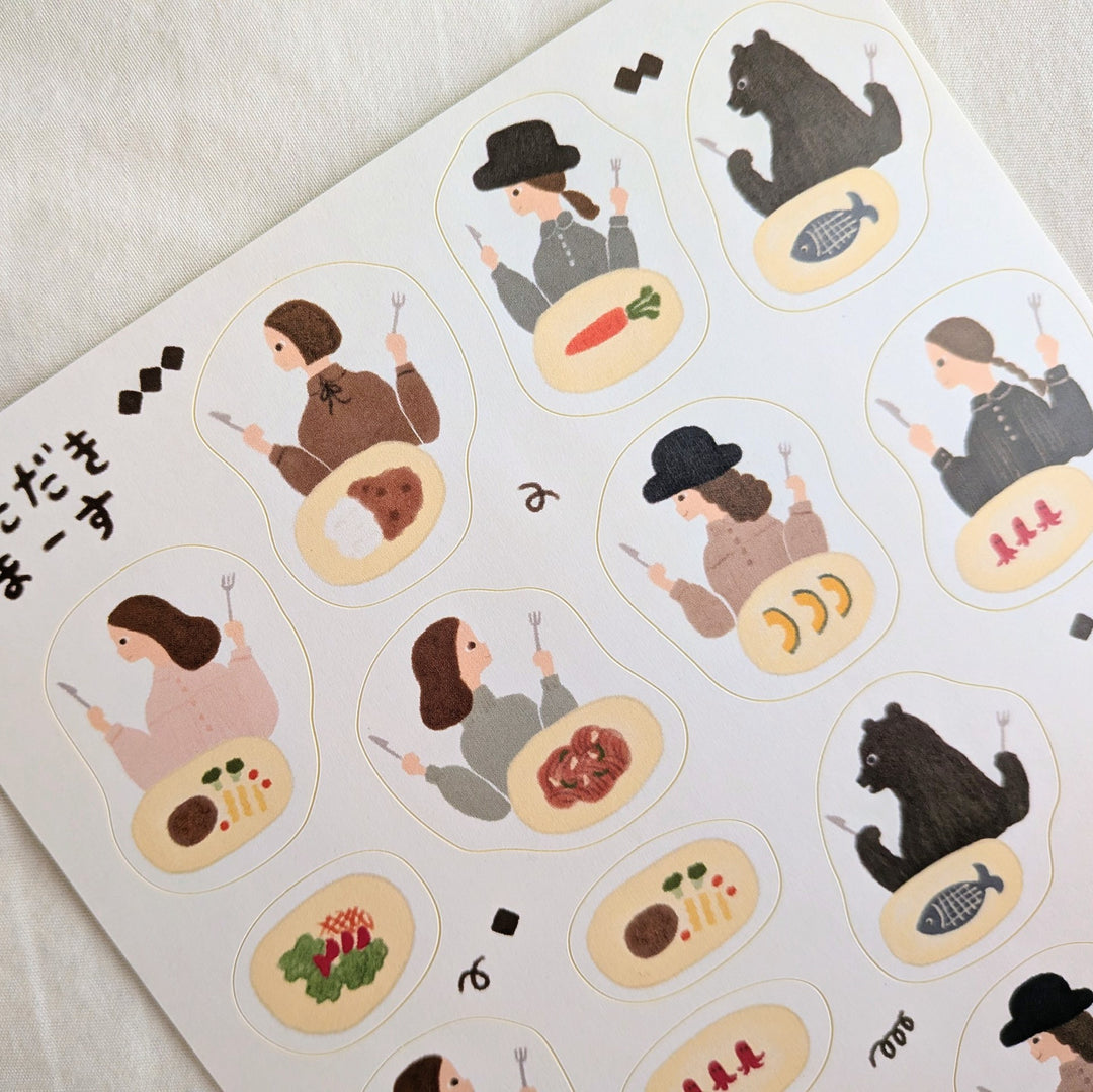 Necktie / Sticker Sheet -Let's Eat!