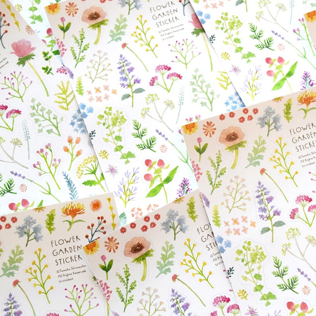 Tomoko Shinozuka / sticker - Flower Garden
