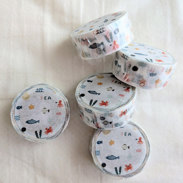 Necktie / Washi Tape -Crab Crab Sea