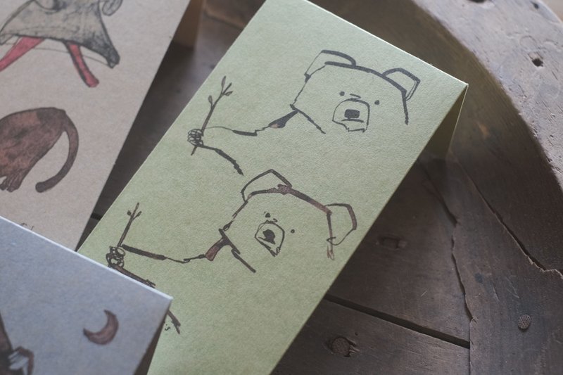 Jun Sasaki / Mini Envelope (PochiBukuro) Space, Fennec, Bear, Ghost & Cat, Sloth