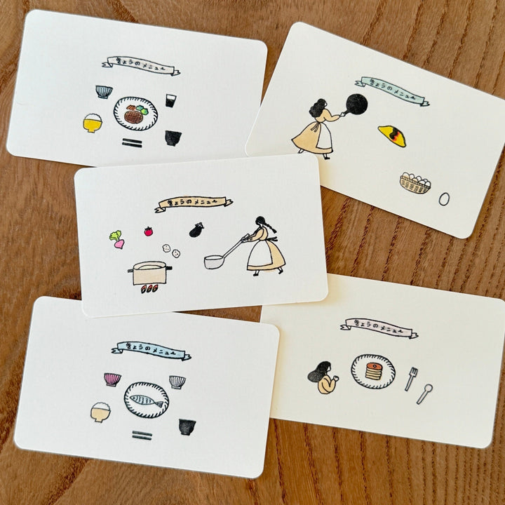 Necktie x mizushima / Freely combined stamp set -Everyday Meals