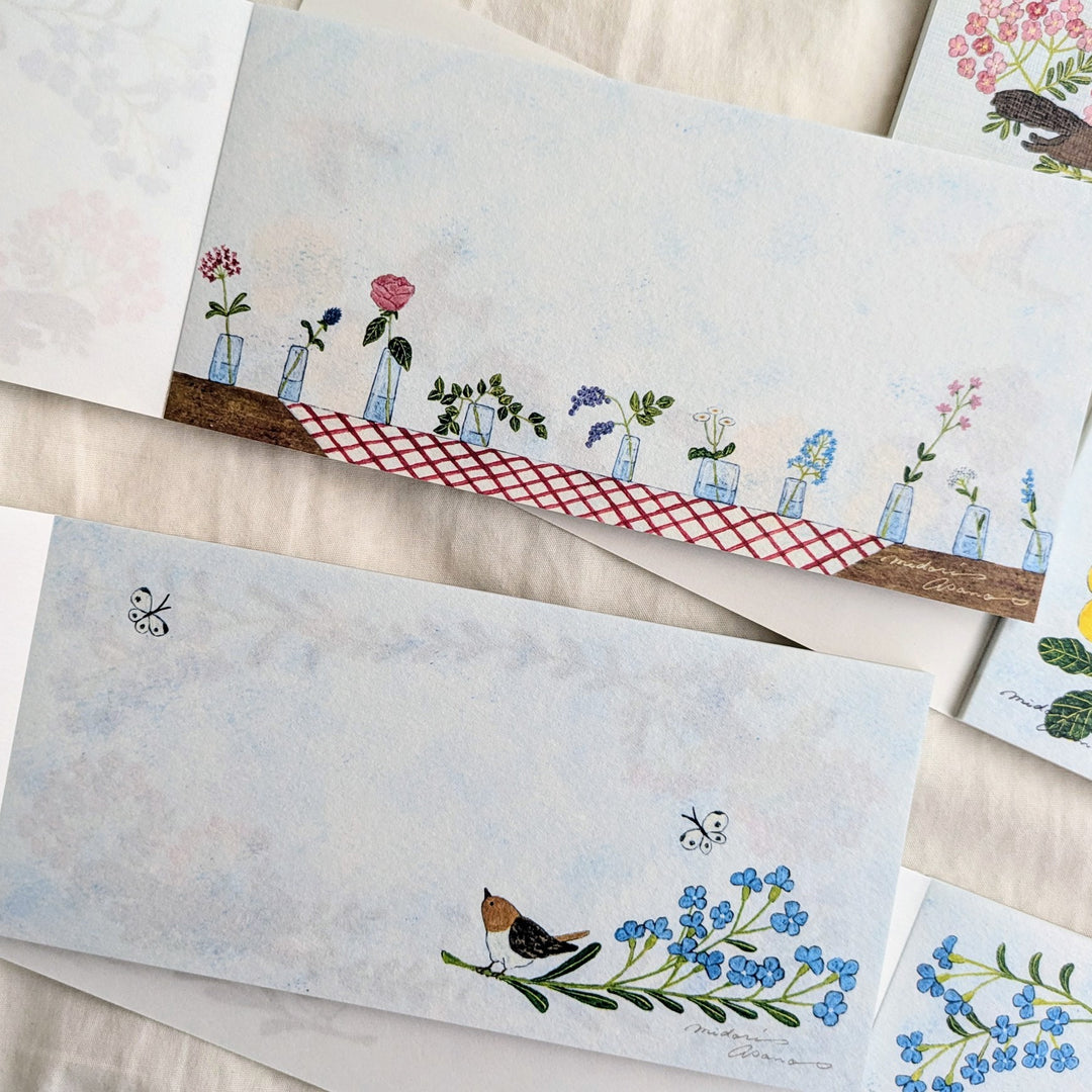 Midori Asano / Small Writing Pad -with flowers