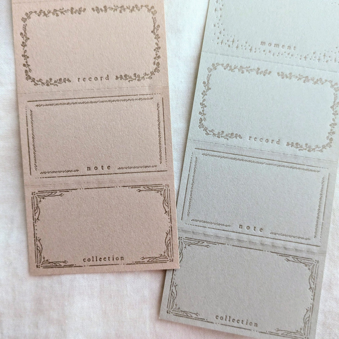OEDA LETTERPRESS / 5word label book gray&beige paper
