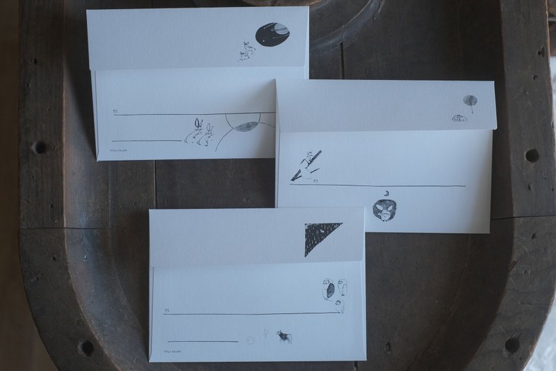 Jun Sasaki / Letter Writing Set -Forest, Moon, and Stars