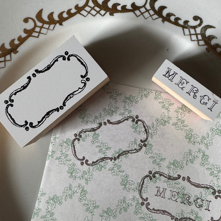 Mon petit artiste / Rubber Stamp -frame ancient 01