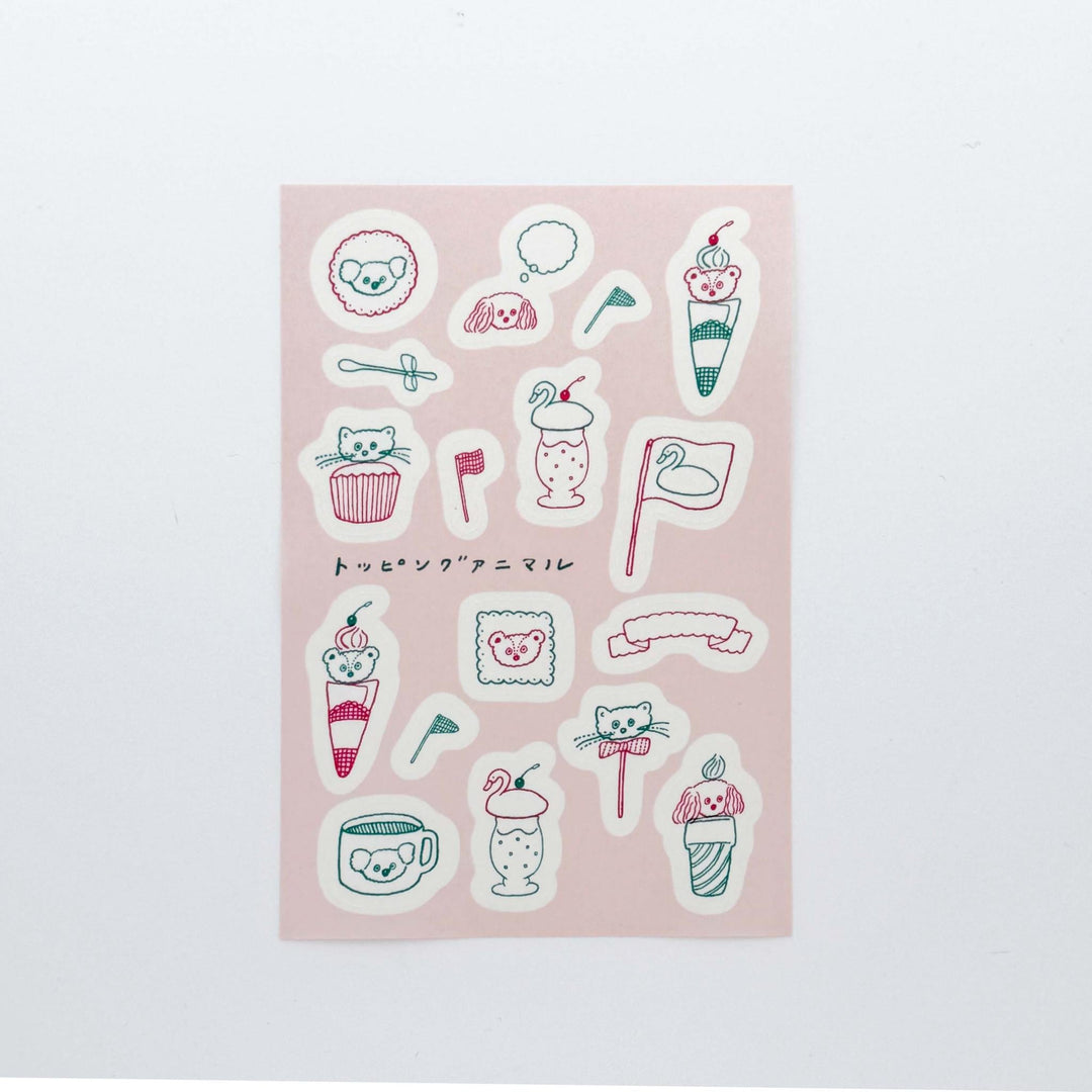 Tobimatsu Shoichiro x Mizushima / Tracing paper sticker -Topping Animal