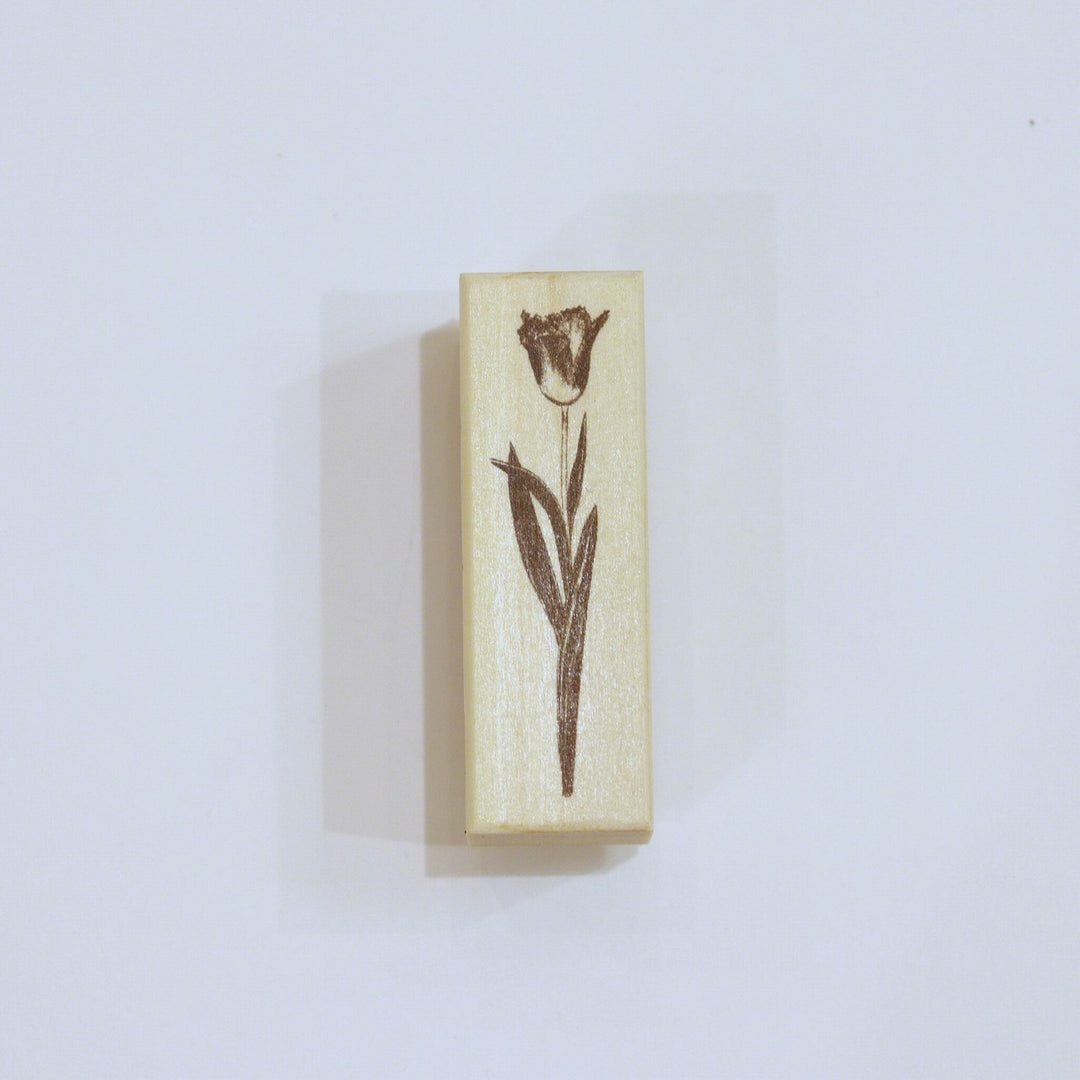 always smiles... / Rubber Stamp -fluttering tulips