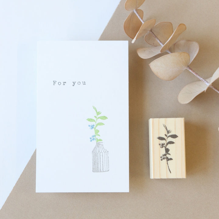 always smile.../ Rubber Stamp -Blueberry S