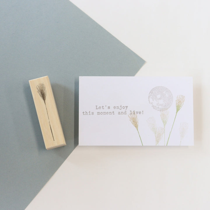 always smiles... / Rubber Stamp -apanese pampas grass