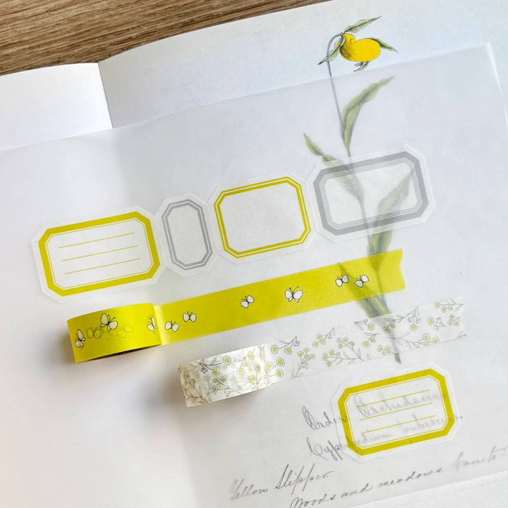 Hutte Paper Works / [easy to write on!] Washi Tape -4-Labels