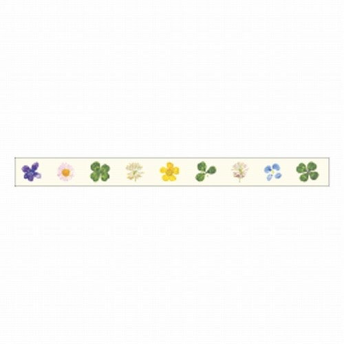 RYURYU / Hand-tearable Clear Tape 10mm width -Wildflowers SMMT102