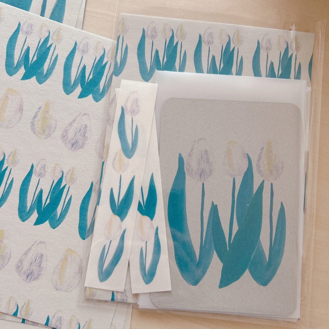 Kisetsu no Tegamiya / Letter and Card Set -Tulips