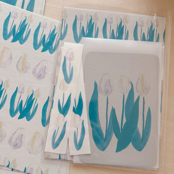Kisetsu no Tegamiya / Letter and Card Set -Tulips