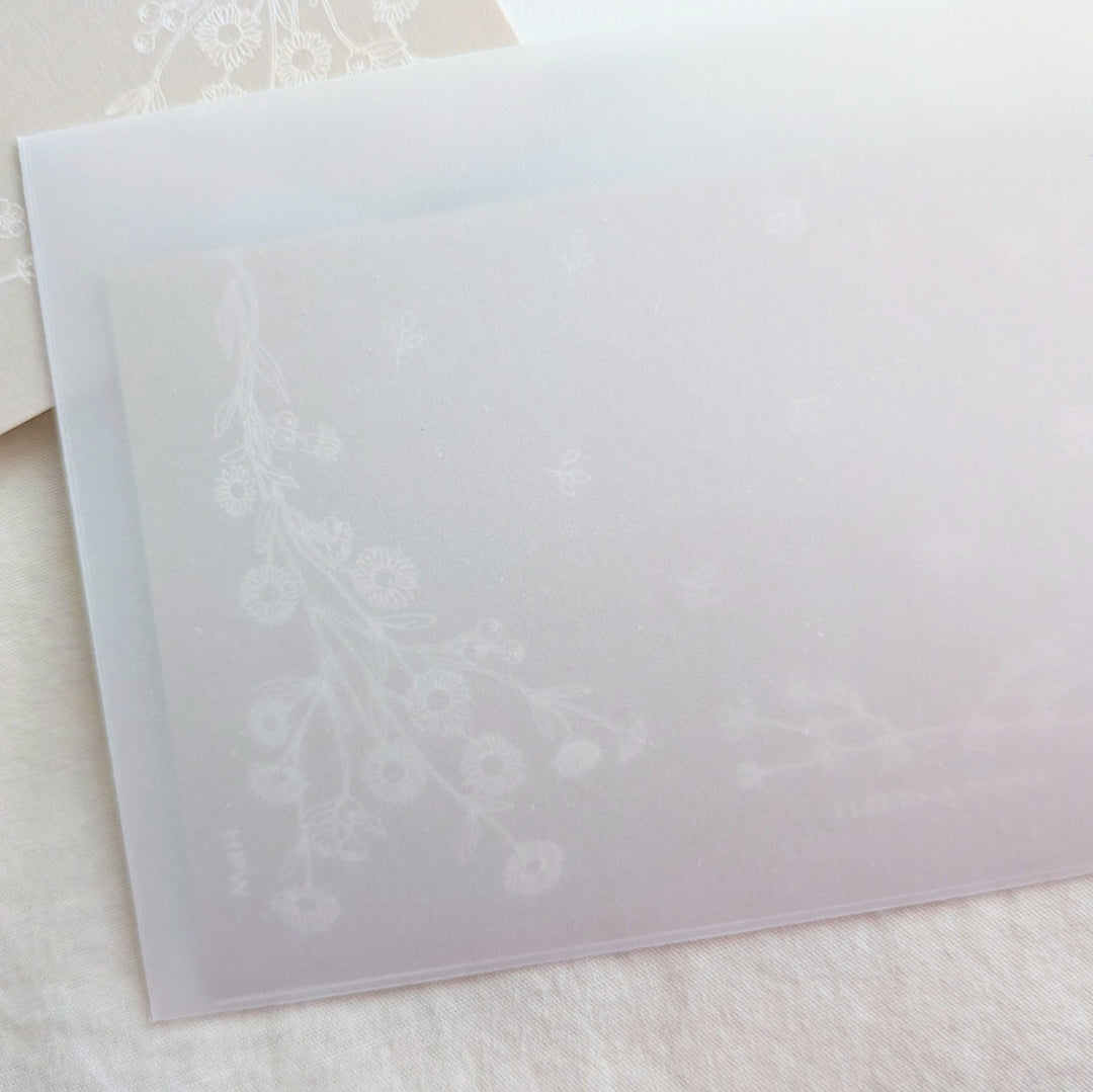 Hutte Paper Works / Square Letter Writing Set -Harujion HLS-102