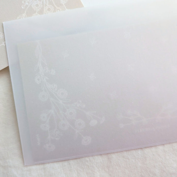 Hutte Paper Works / Square Letter Writing Set -Harujion HLS-102
