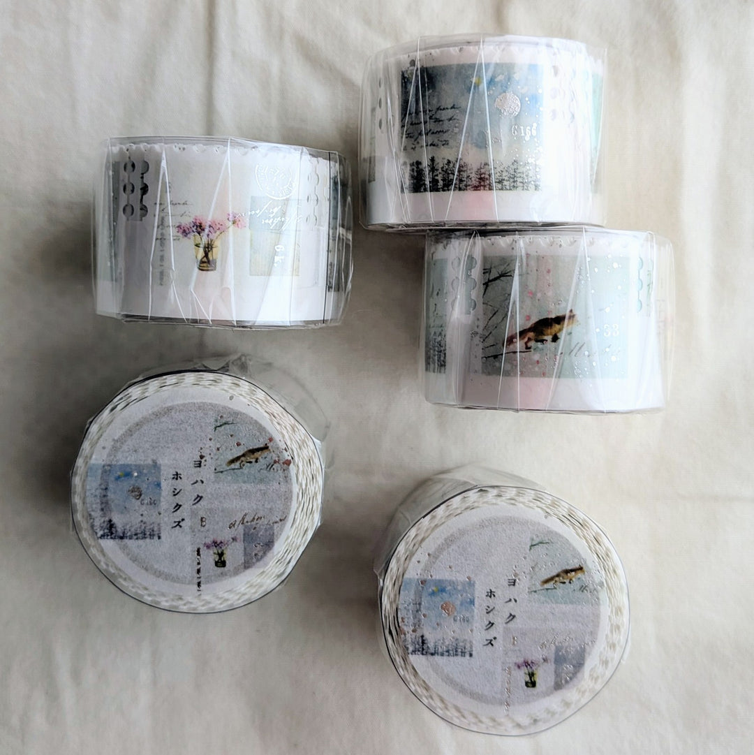 Yohaku / Foil-stamped Rolled Flake Sticker -Stardust HF-002