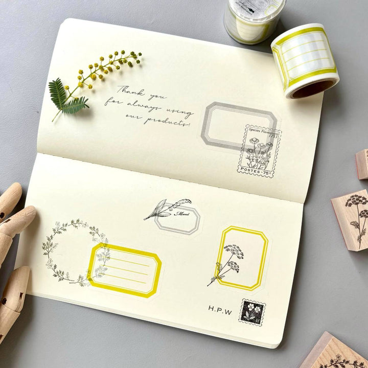 Hutte Paper Works / [easy to write on!] Washi Tape -4-Labels