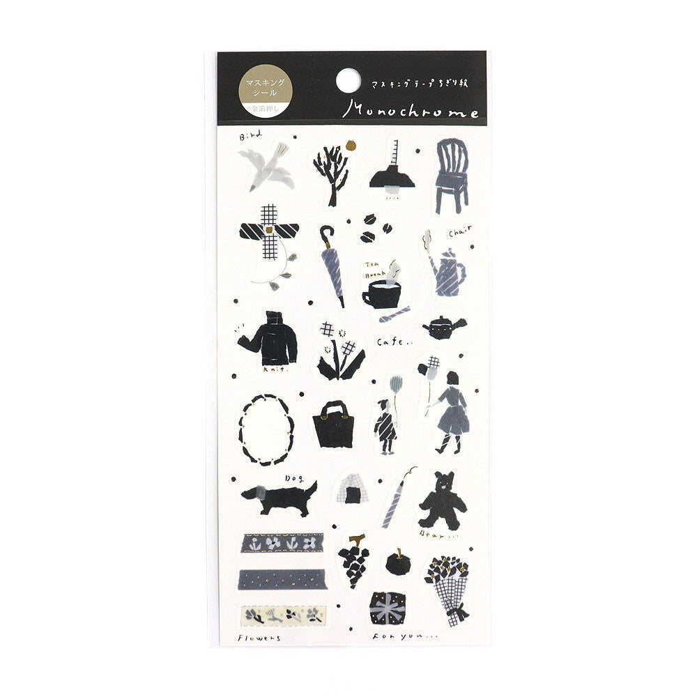 Miki Tamura / Masking Sticker -Monochrome [gold foil]