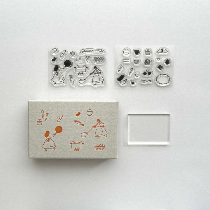 Necktie x mizushima / Freely combined stamp set -Everyday Meals