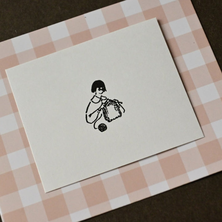 MA7stamp / Rubber Stamp -Fumiko Knitting