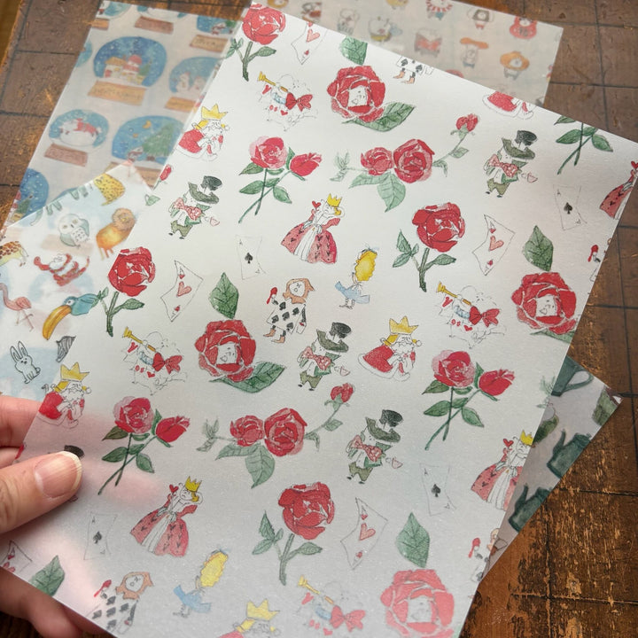 spica garden / Tranceparent Design Paper Set -coffee DS7