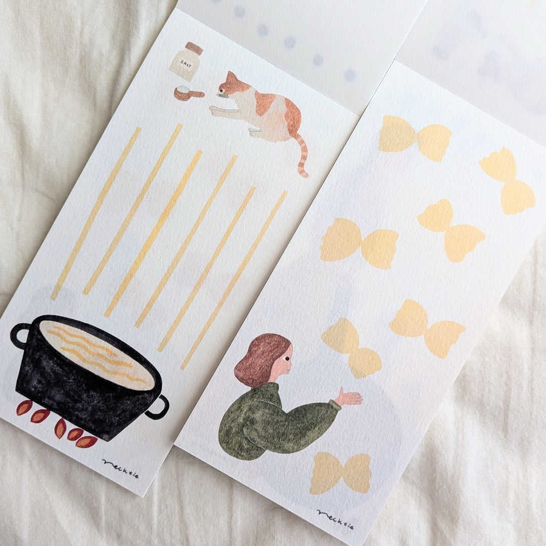 Necktie x cozyca products / Letter Writing Pad -PASTA