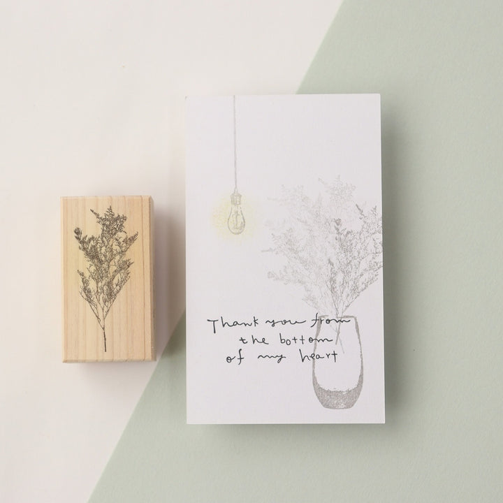 always smiles... / Rubber Stamp -Limonium bellidifolium