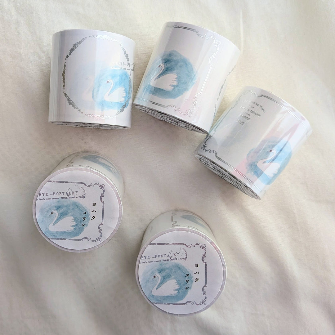 Yohaku / Foil-stamped Rolled Sticky Note -Swan RH-001