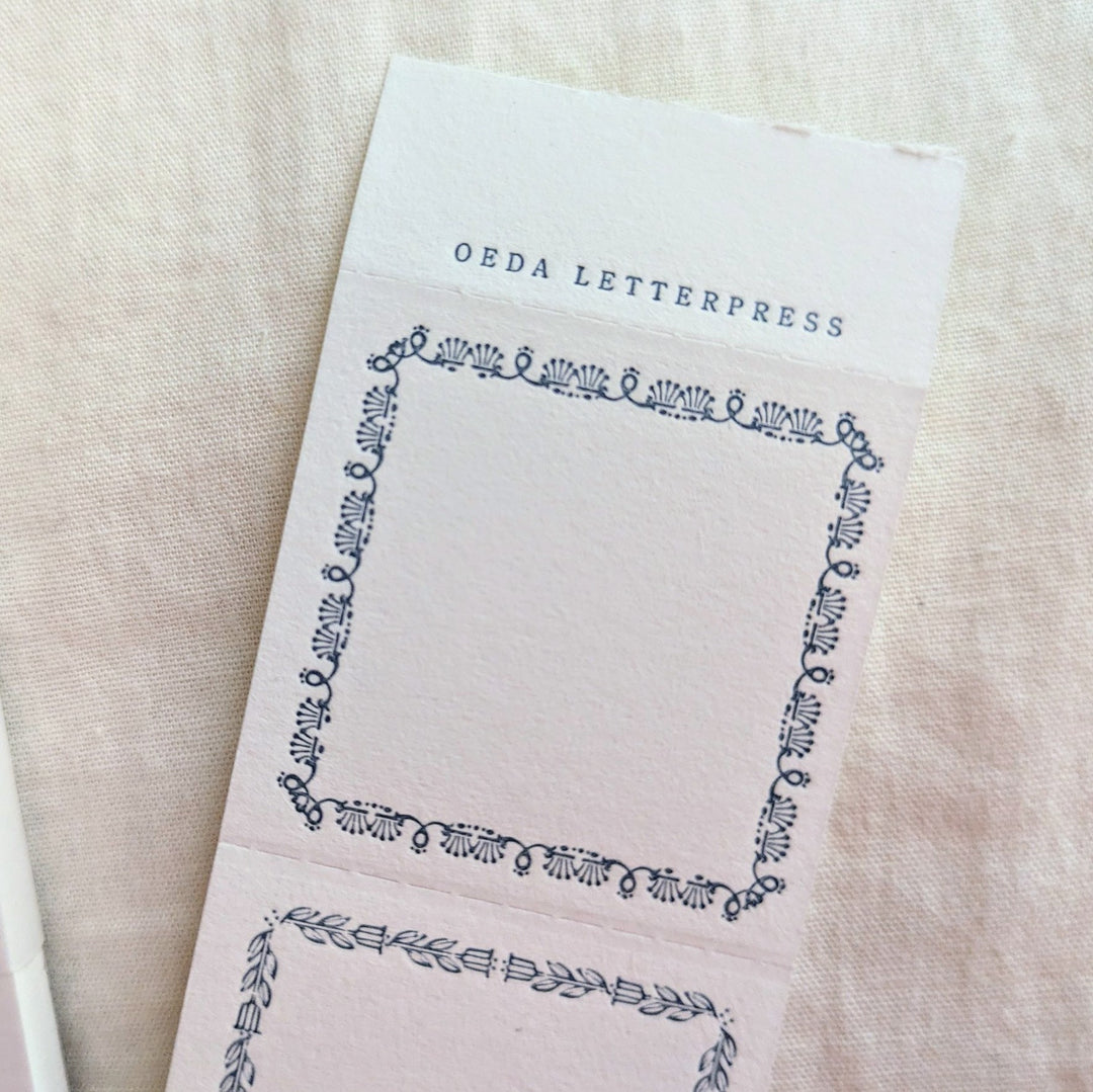 OEDA LETTERPRESS / 3pattern labelbook mini Darkblue