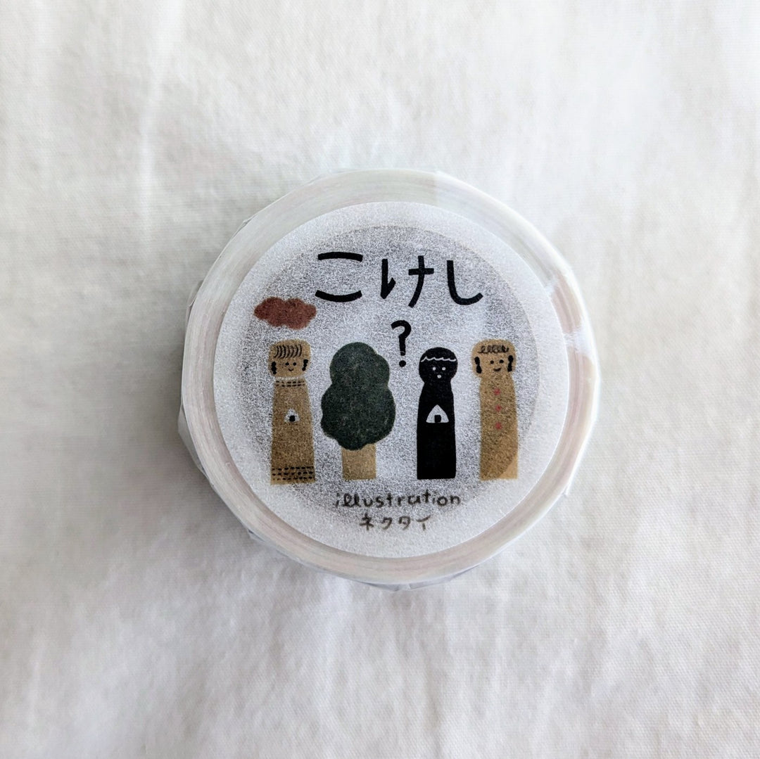 Necktie / Washi Tape -Kokeshi doll