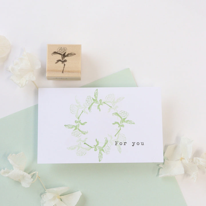 always smile.../ Rubber Stamp -Reeves spiraea