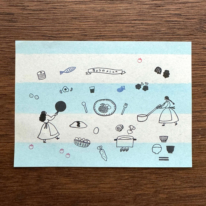 Necktie x mizushima / Freely combined stamp set -Everyday Meals