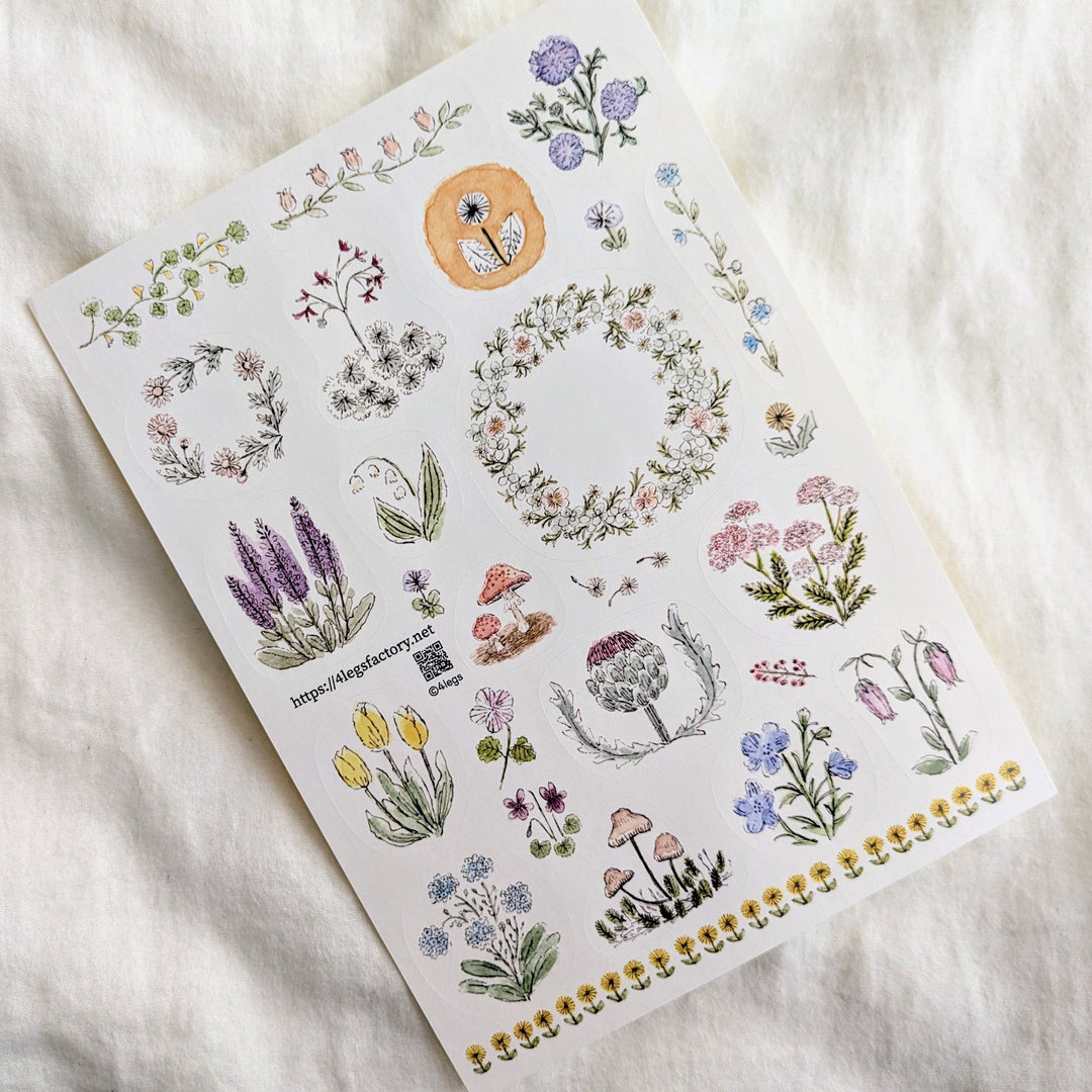 4legs / Stickers -Flower