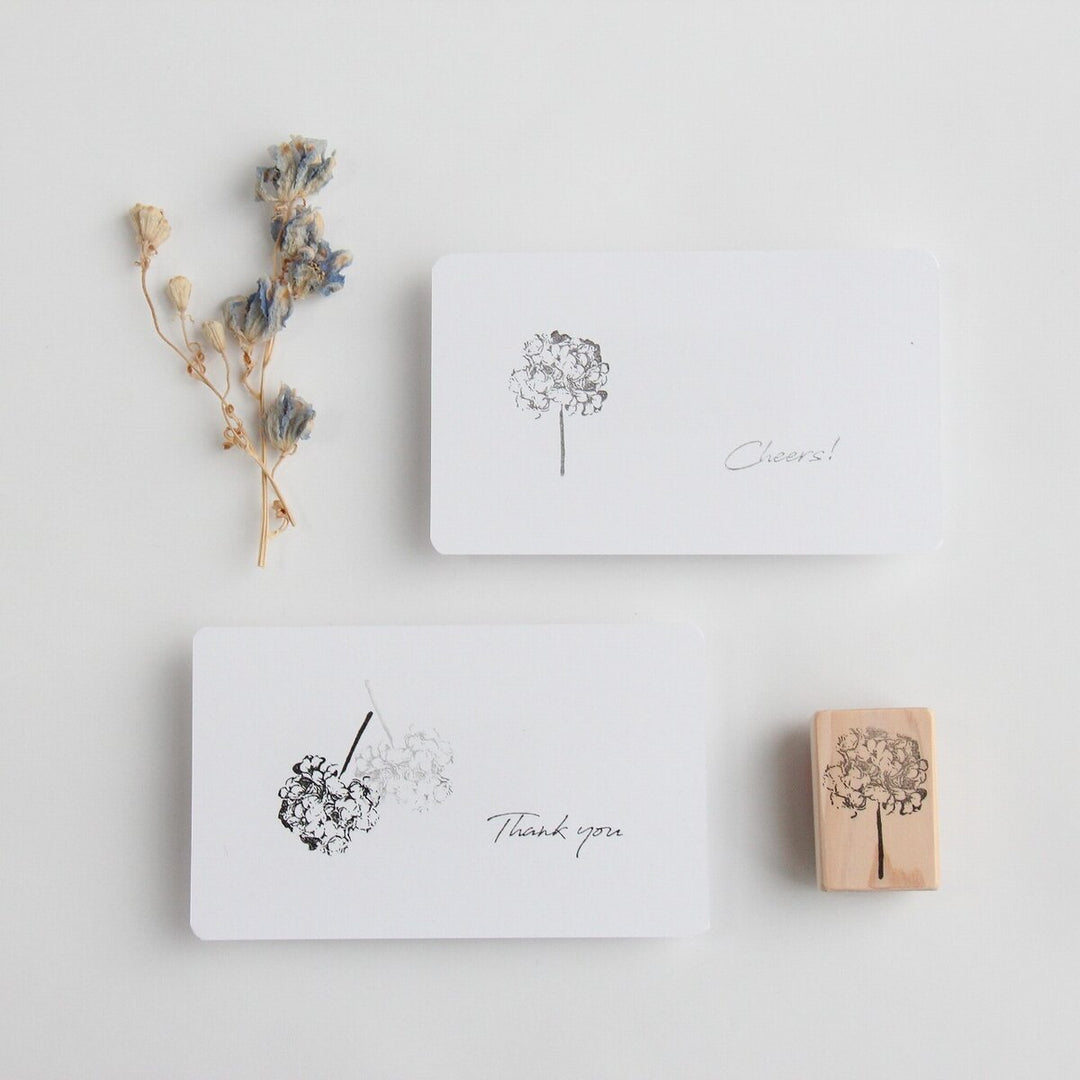 always smile... / Rubber stamp -Hydrangea S