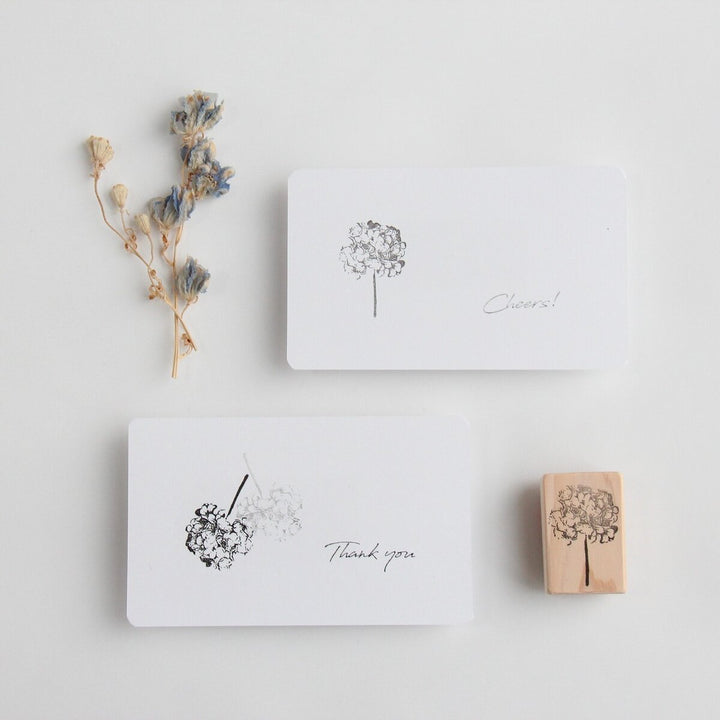 always smile... / Rubber stamp -Hydrangea S
