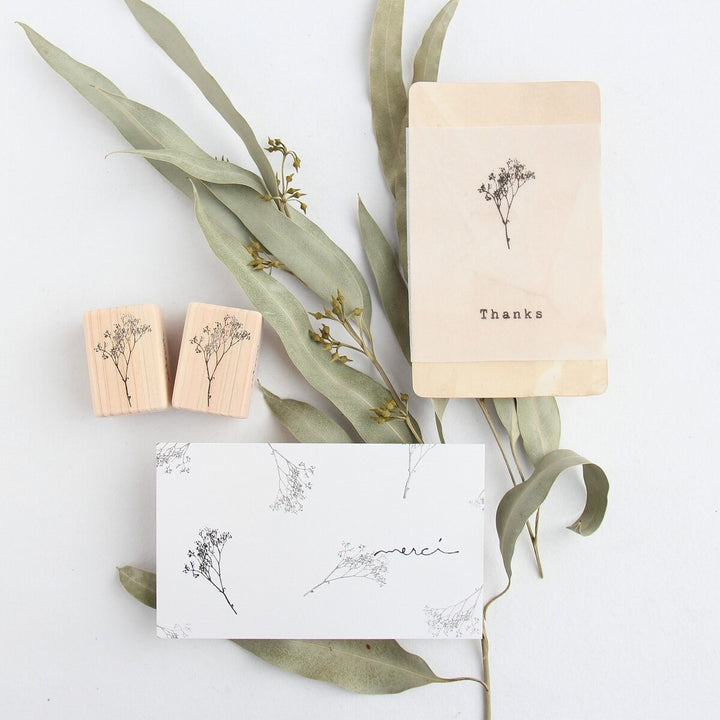 always smile... / Rubber Stamp -Haze of florets S