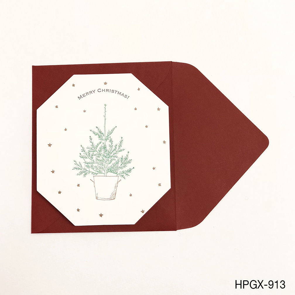 Hutte paper works / Christmas Card -Wreath/Wreath2/Christmas tree/Fir Tree Leaves